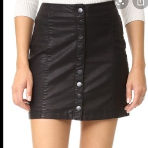 Free people black vegan leather skirt